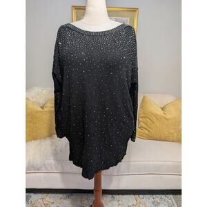 Vila Milano Studded Black Long Sleeve Sweater